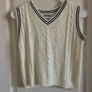 creme sweater vest